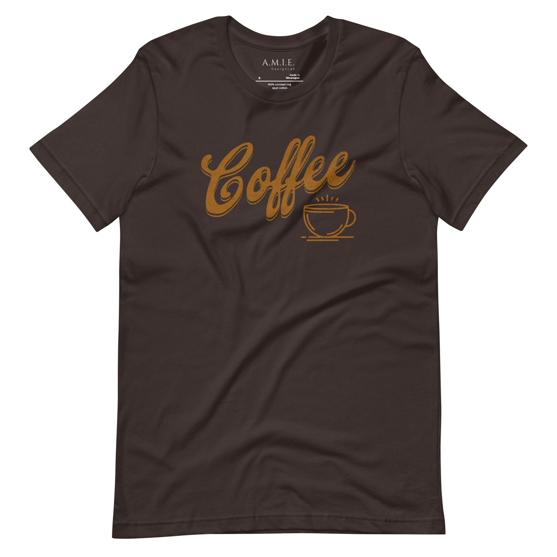 Caffeine lover’s Unisex T-Shirt | Coffee Themed Design | Brown Unisex T-Shirt