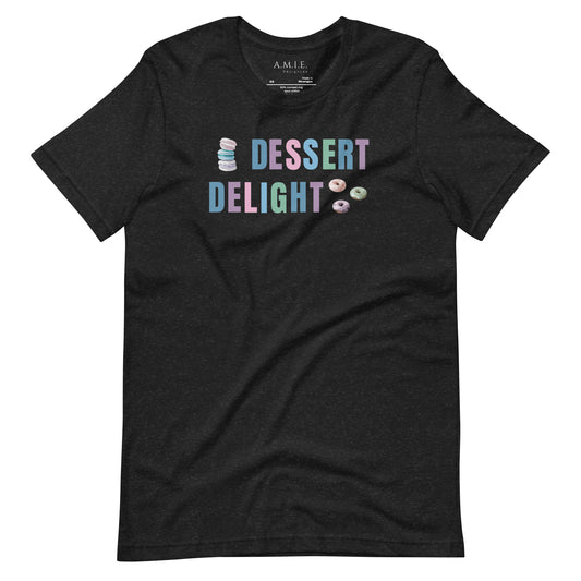 Dessert Delight Unisex T-Shirt | Sweet Style | Black Heather T-Shirt