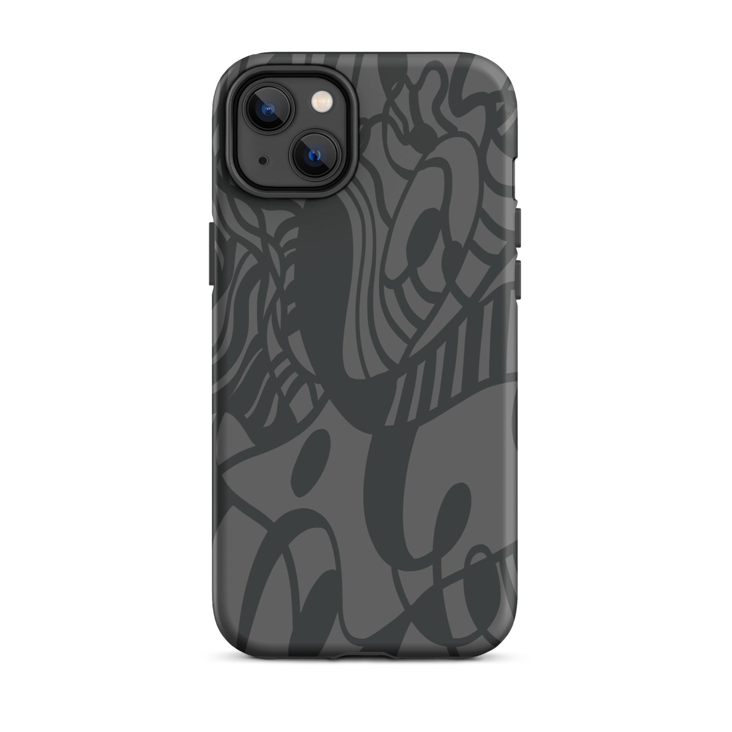 Dream Tide iPhone 14 Plus Tough Case – abstract artistic line design