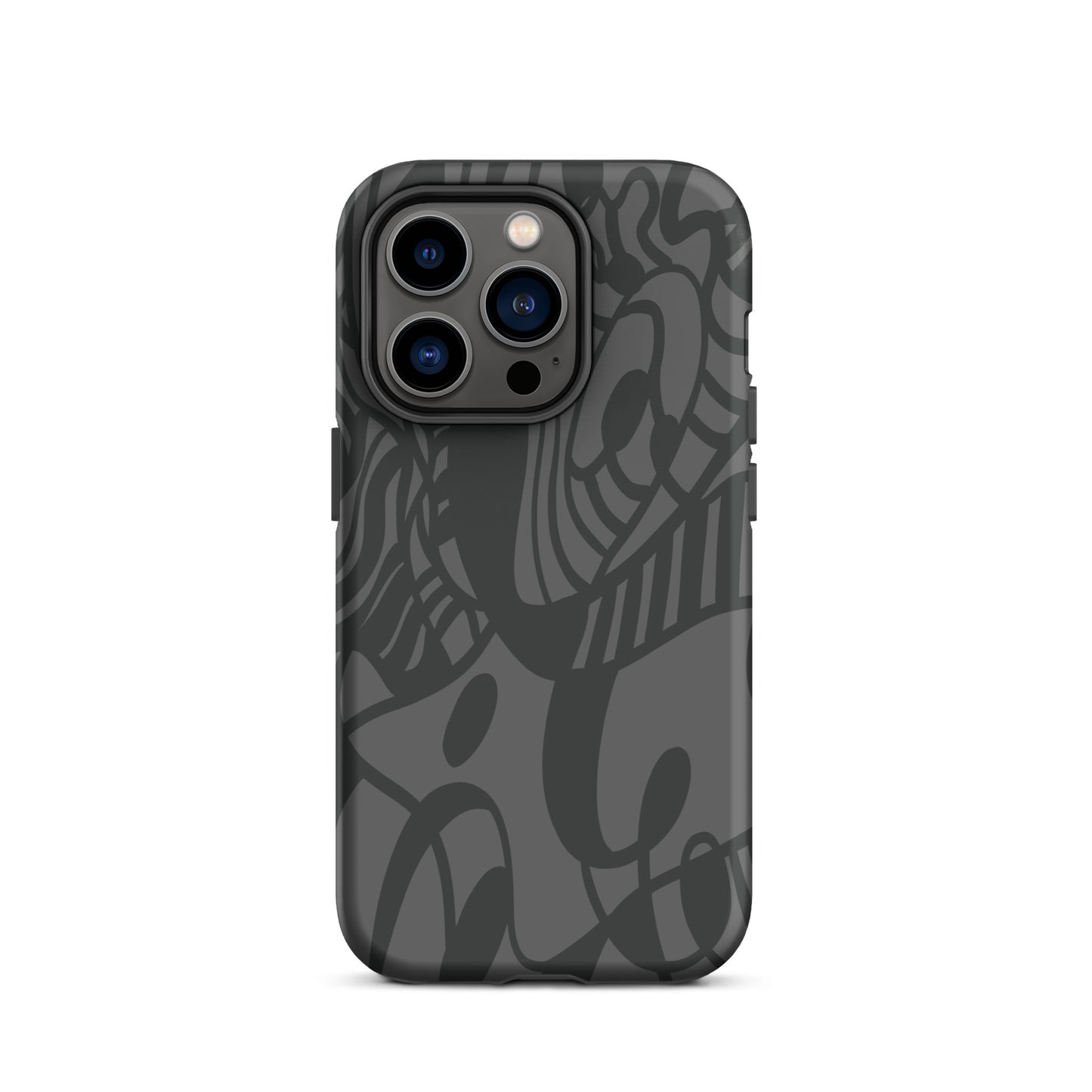 Dream Tide iPhone 14 pro Tough Case – abstract artistic line design