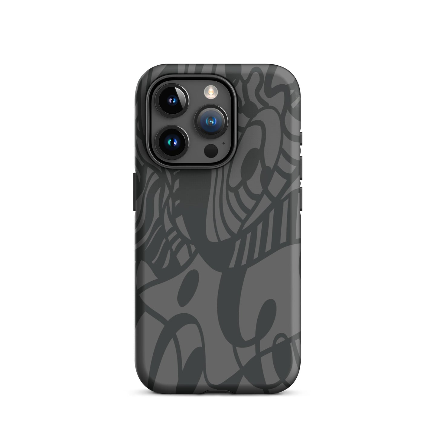 Dream Tide iPhone 15 pro Tough Case – abstract artistic line design