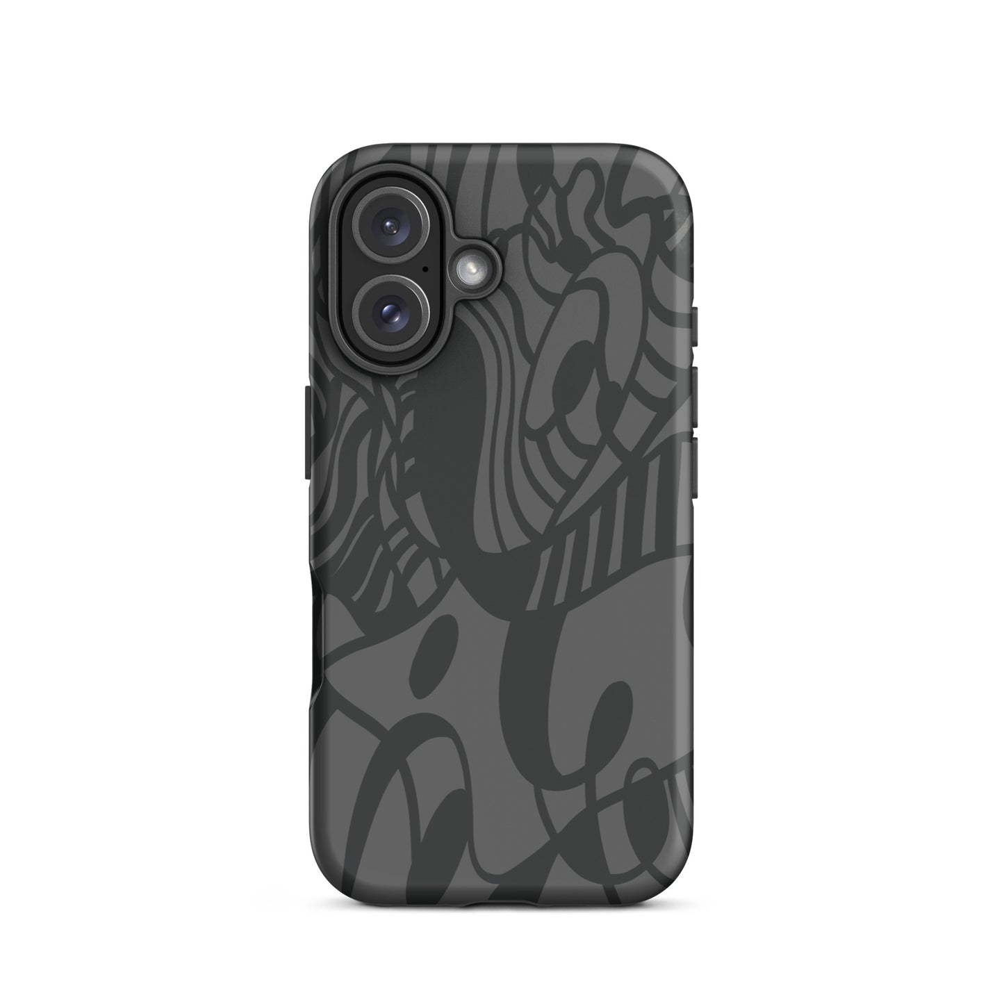 Dream Tide iPhone 16 Tough Case – abstract artistic line design