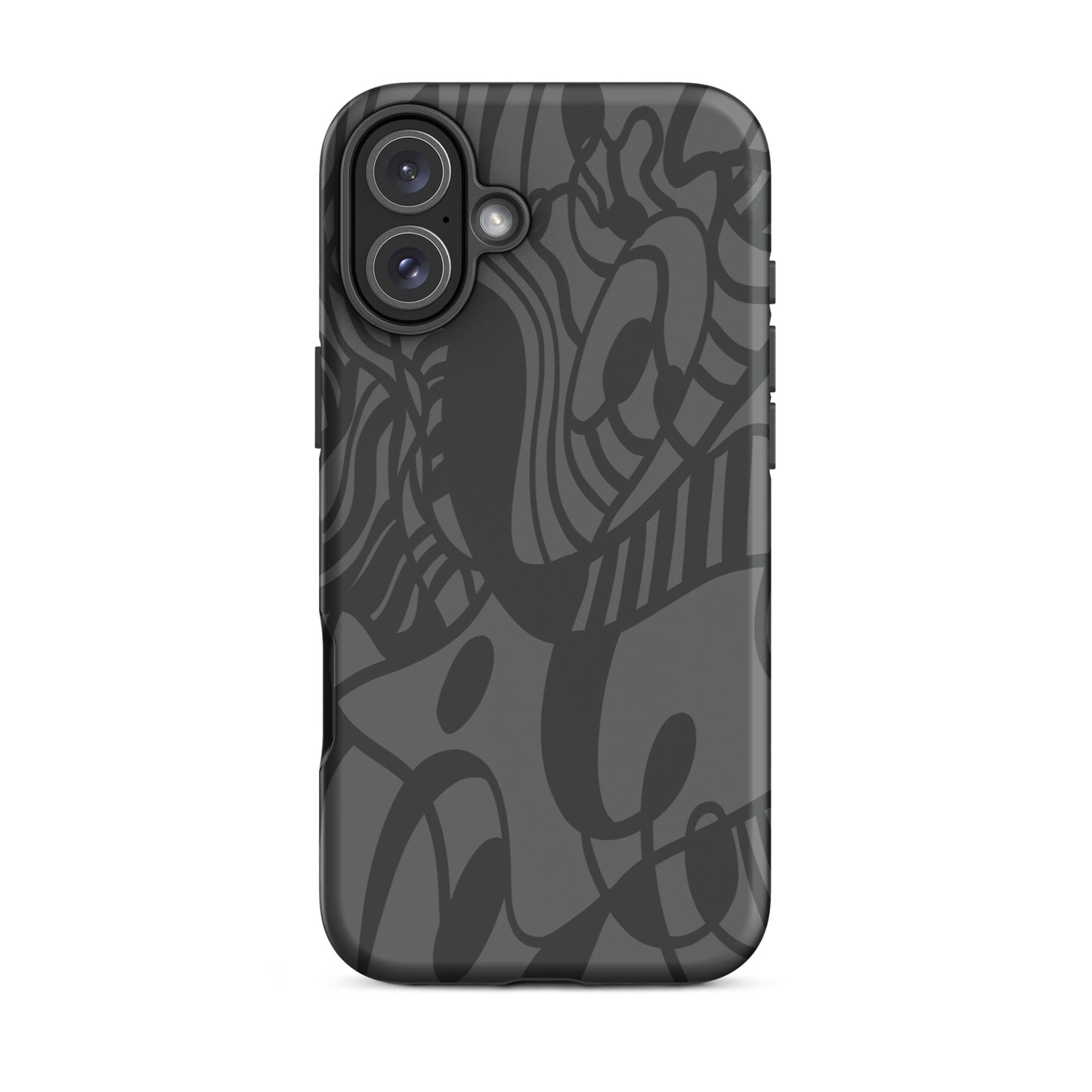 Dream Tide iPhone 16 plus Tough Case – abstract artistic line design