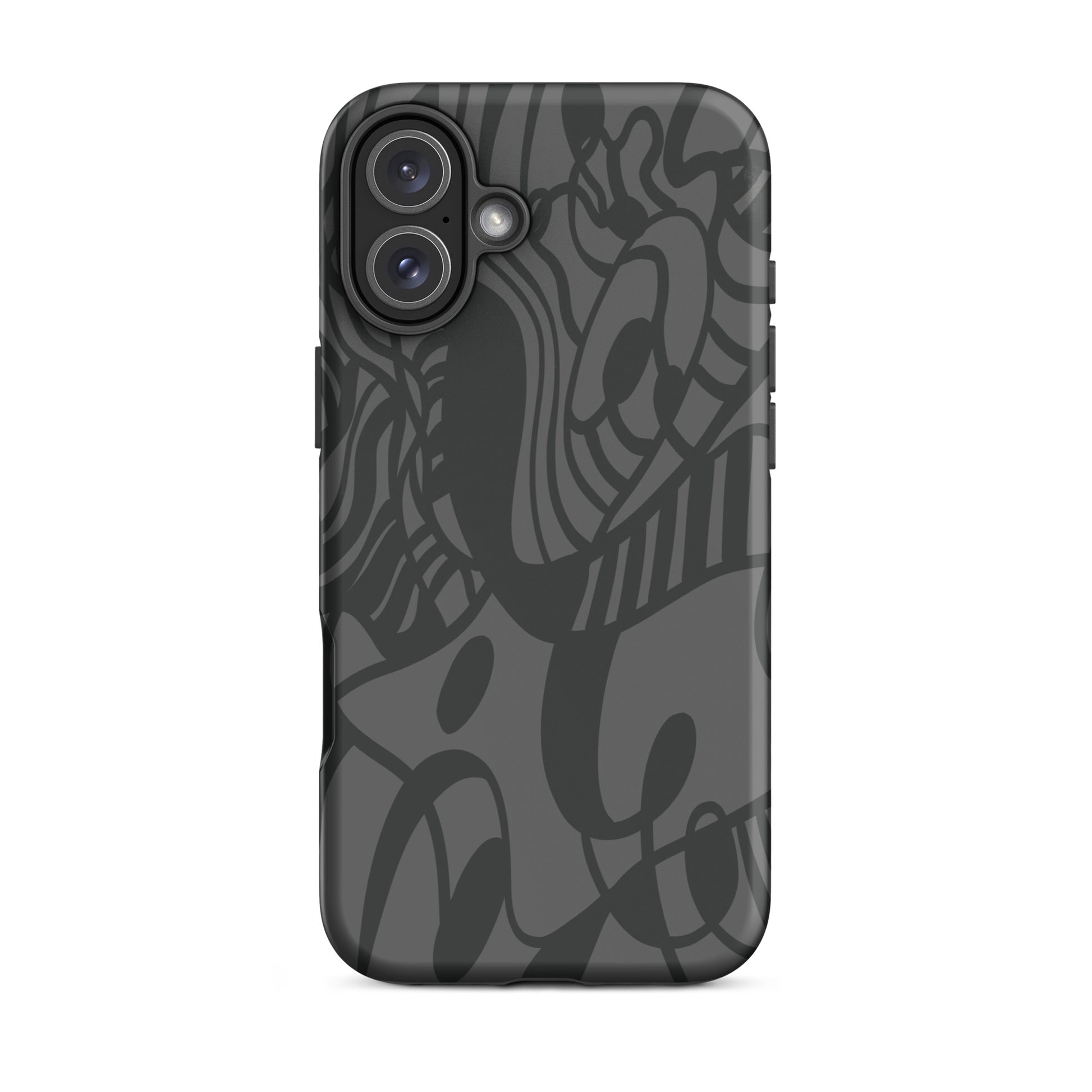 Dream Tide iPhone 16 plus Tough Case – abstract artistic line design