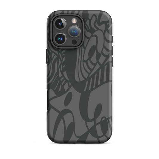Dream Tide iPhone 16 pro max Tough Case – abstract artistic line design