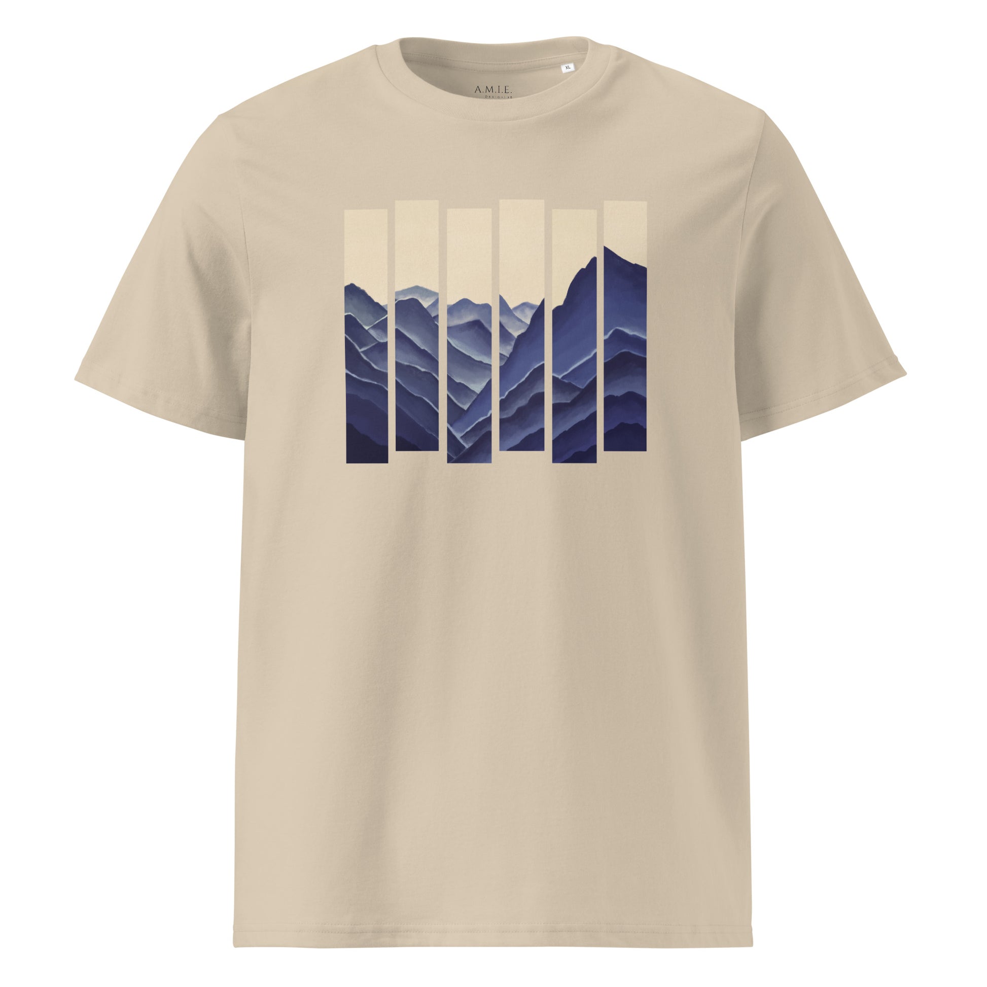 Desert Dust Women’s organic t-shirt with minimalist mountain landscape design