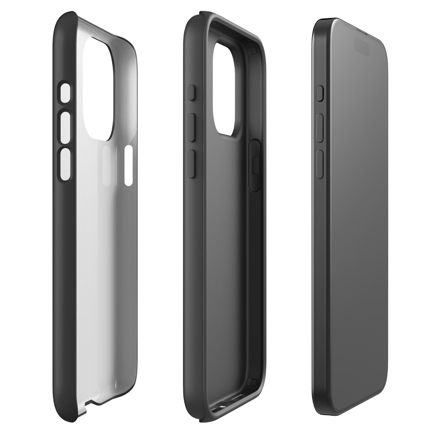 Cat and Dog Black Tough Case for iPhone® 15 Pro Max Side View | Beloved Pet Design