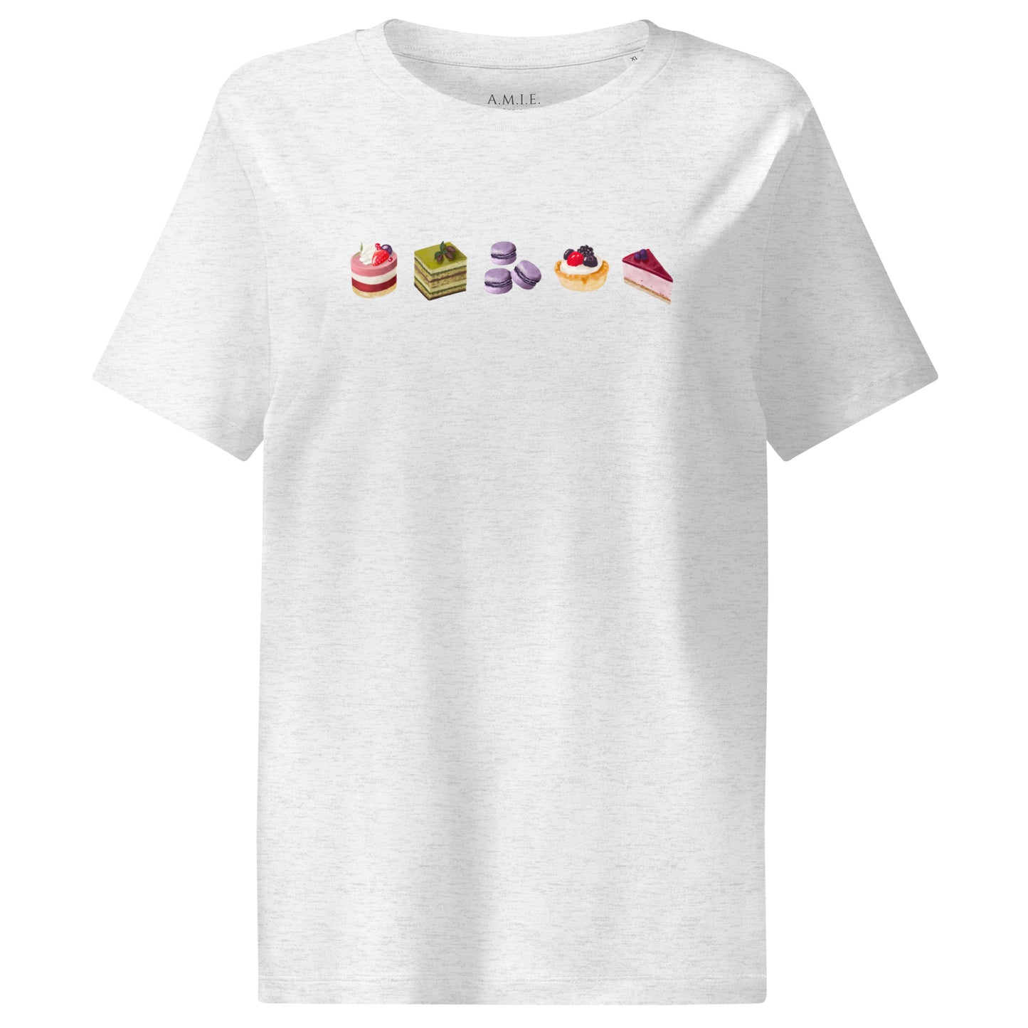 The Organic T-Shirt featuring colorful desserts