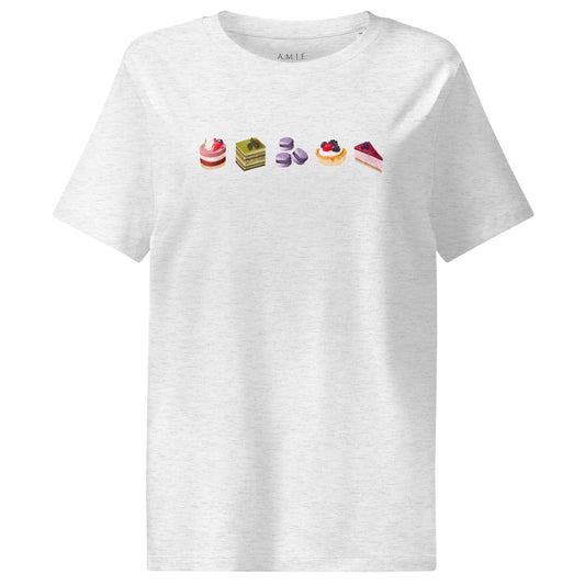 The Organic T-Shirt featuring colorful desserts