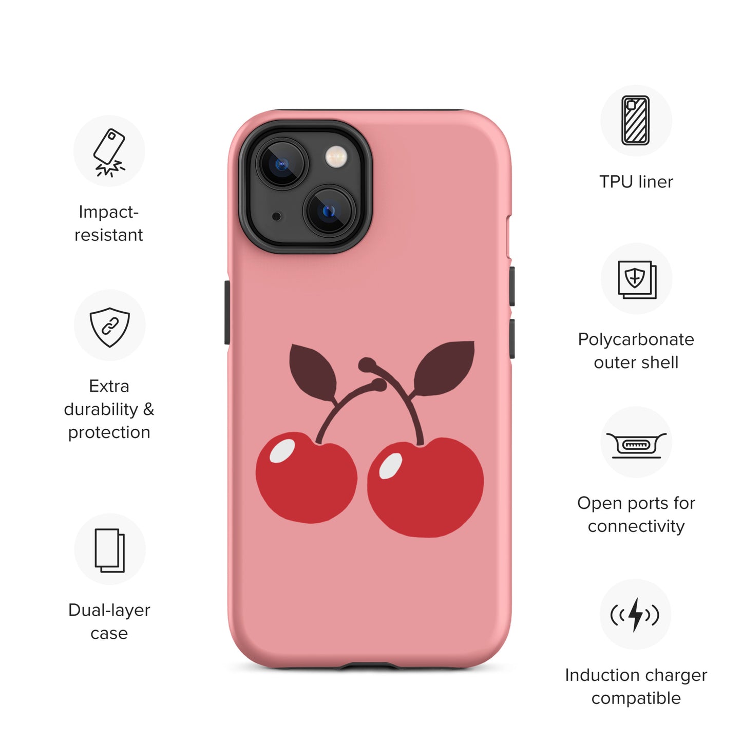 Cherry Cheer Tough Case for iPhone® 14 | Sweet Style