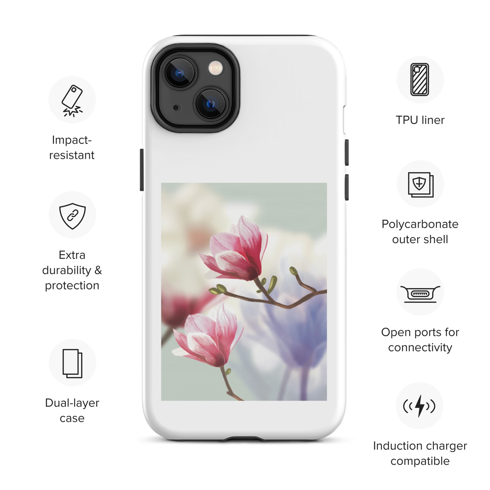 Blossom Serenity Tough Case for iPhone® 14 Plus | Floral