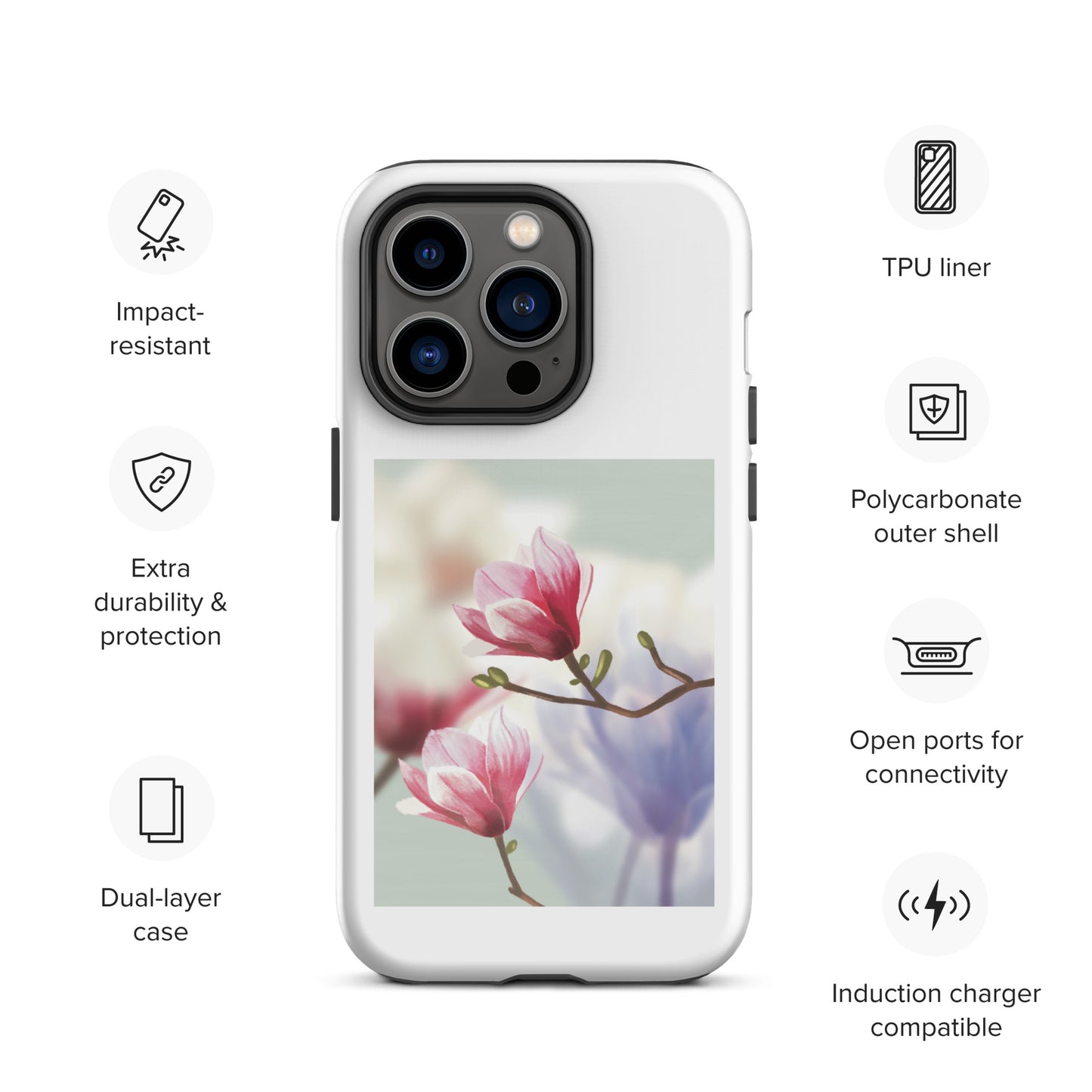 Blossom Serenity Tough Case for iPhone® 14 Pro | Floral