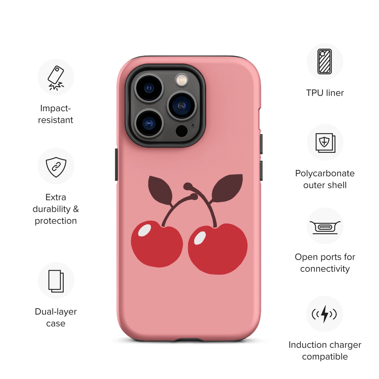 Cherry Cheer Tough Case for iPhone® 14 Pro | Sweet Style