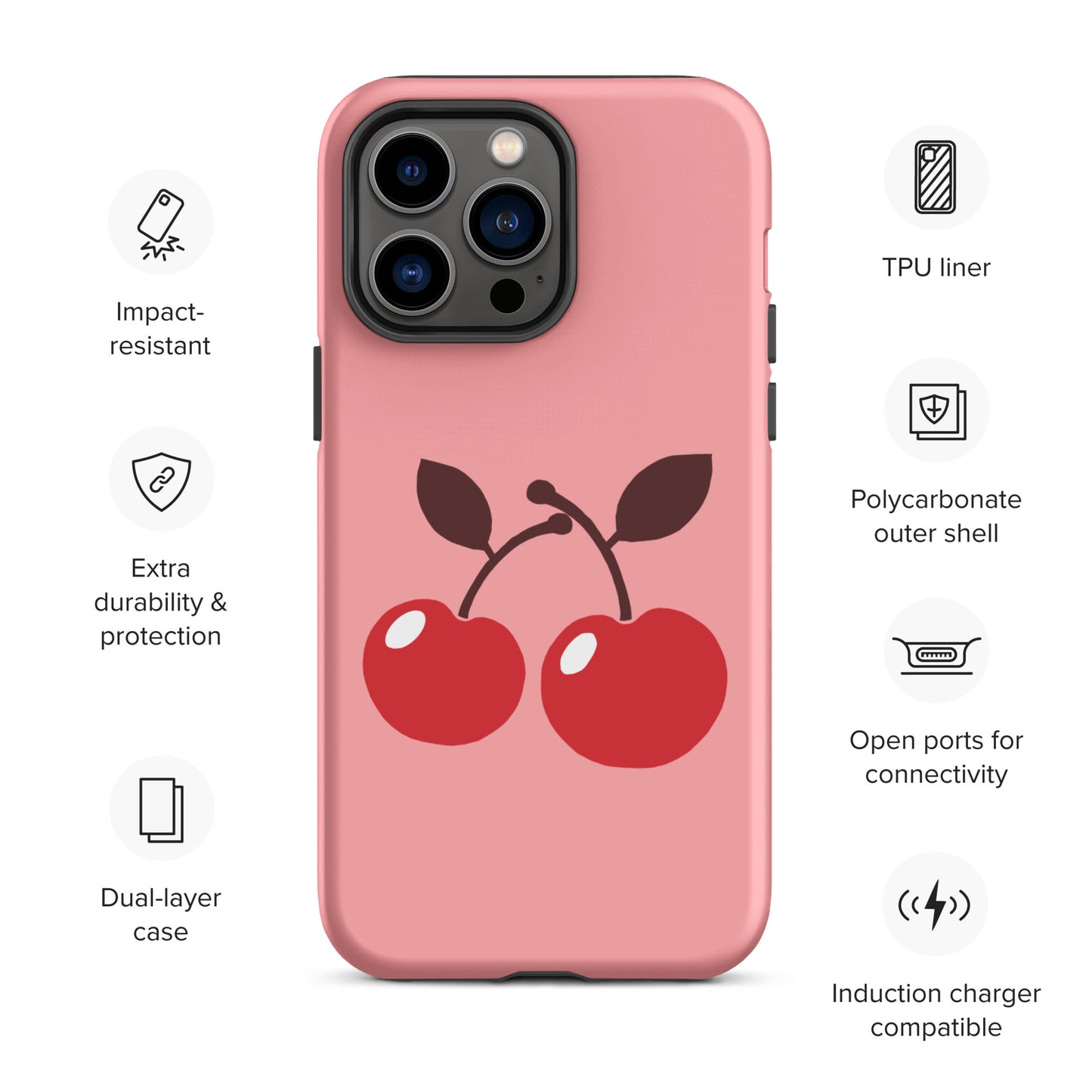 Cherry Cheer Tough Case for iPhone® 14 Pro Max | Sweet Style