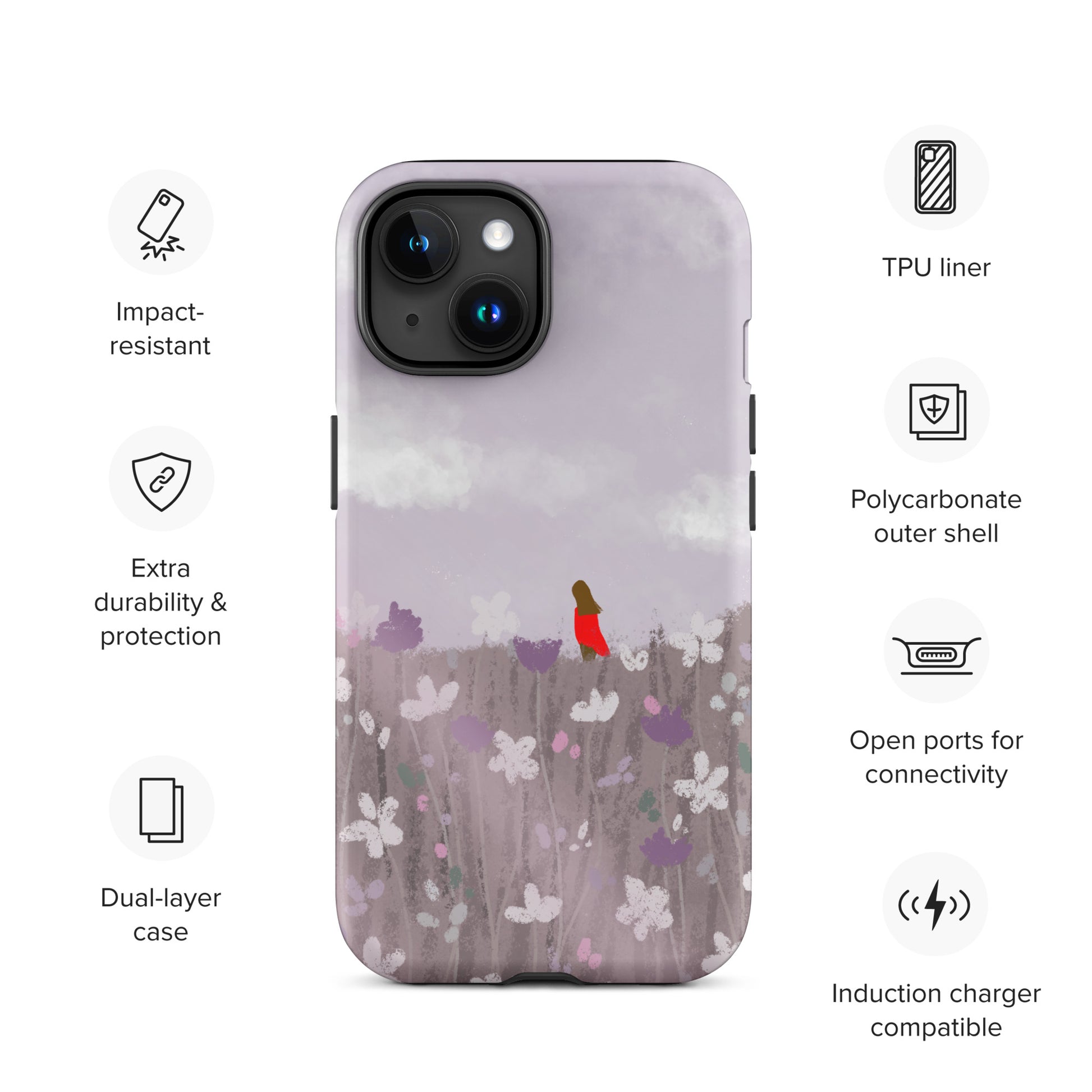 Life’s Journey Tree Tough Case for iPhone® 15 | Calming Landscape