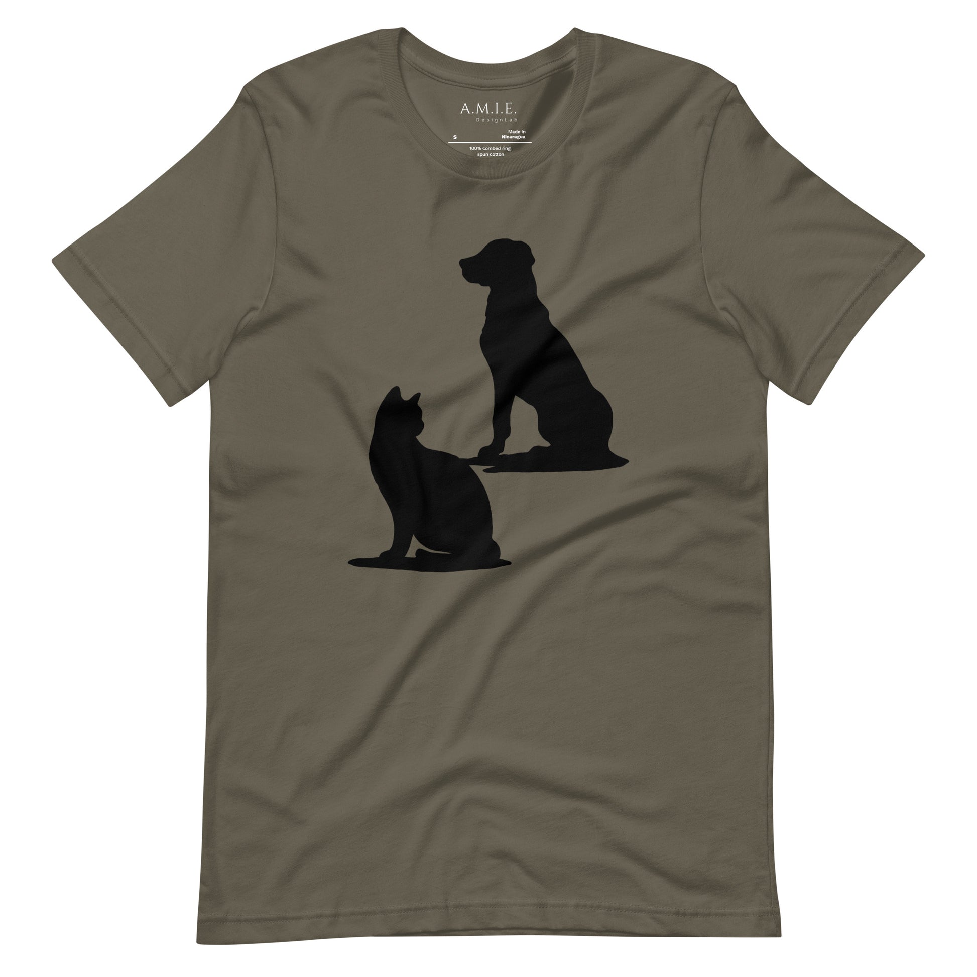 Classic Duo Unisex T-Shirt | Beloved Pet Design | Army T-Shirt